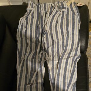 Indigo Rein Blue and White Striped Women's Pants